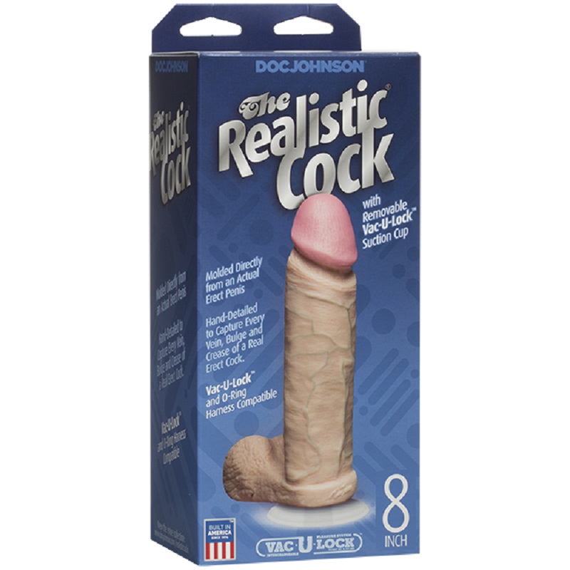   8     The Realistic Cock 8 - White
