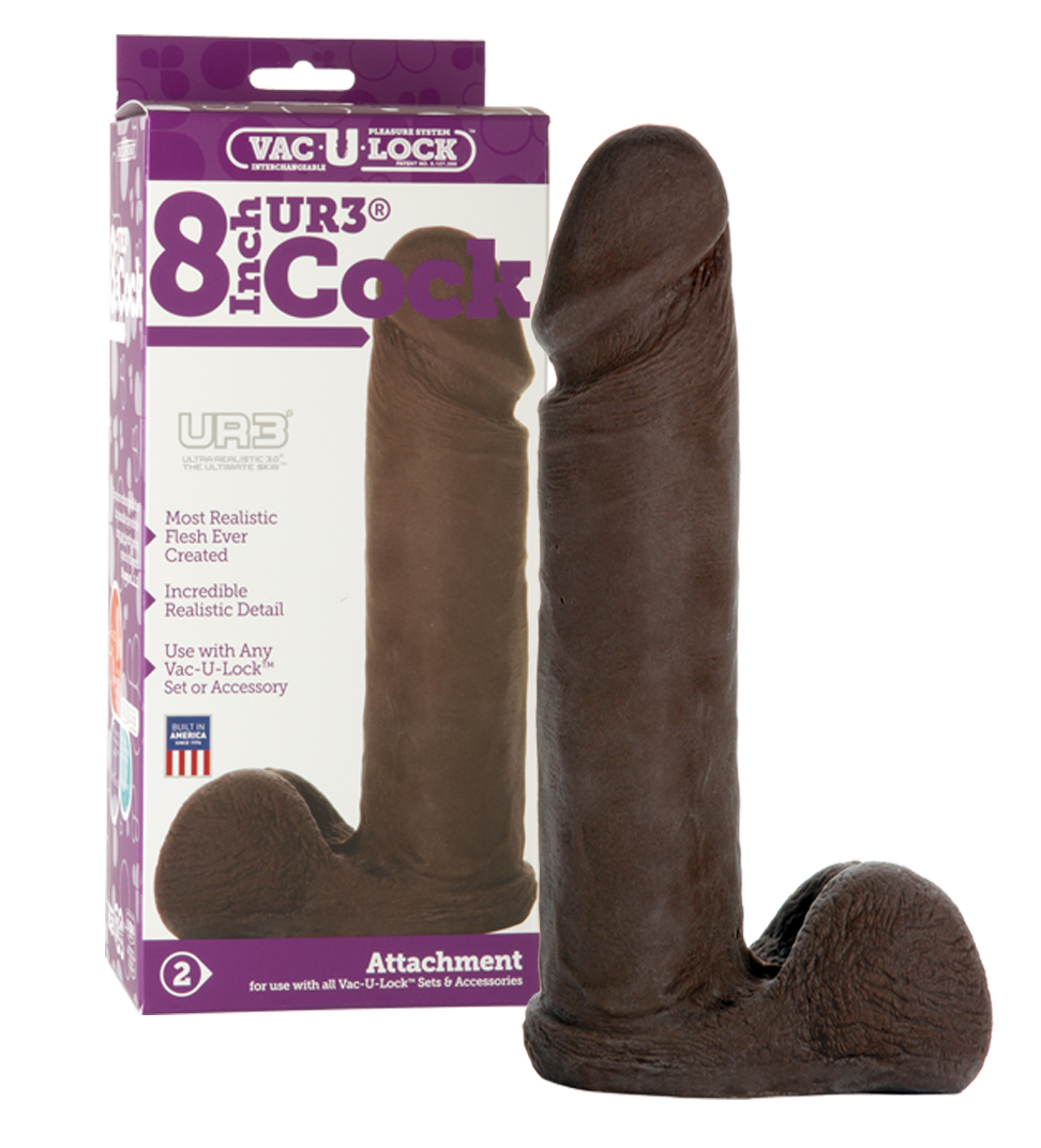   8 .   Vac-U-Lock - 8 ULTRASKYN Cock - Chocolate