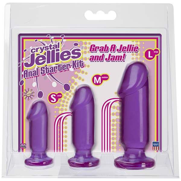     3   Crystal Jellies - Anal Starter Kit - Purple