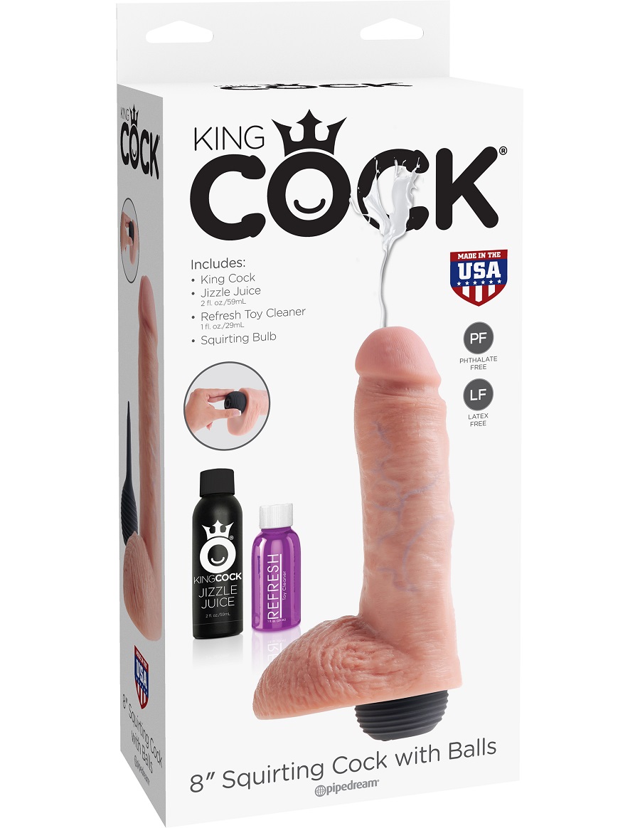    8 Squirting Cock w Balls King Cock