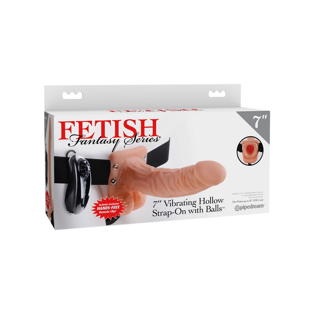       Fetish Fantasy Series 7 Vibrating Hollow Strap-On with Balls