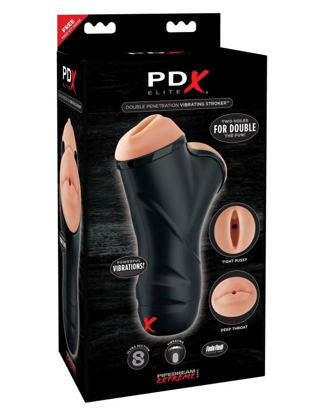    :  PDX ELITE Double Penetration Vibrating Stroker