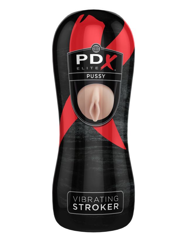 -     PDX ELITE Vibrating Pussy Stroker