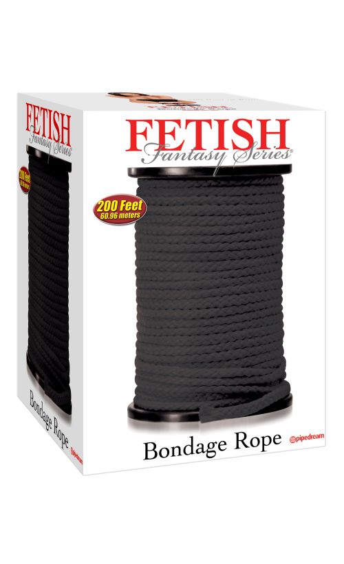      Fetish Fantasy Series Bondage Rope 200 Feet - Black