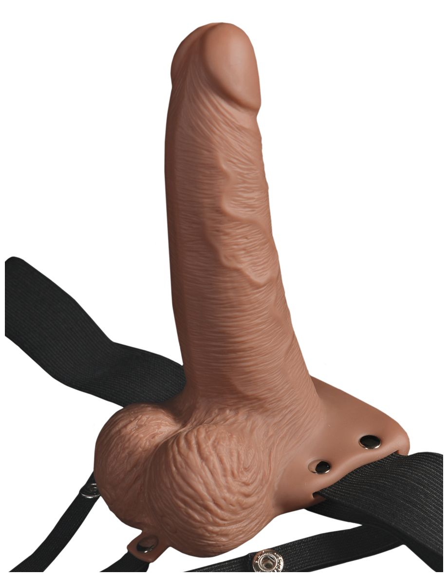   Fetish Fantasy 6 Hollow Rechargeable Strap-On Tan