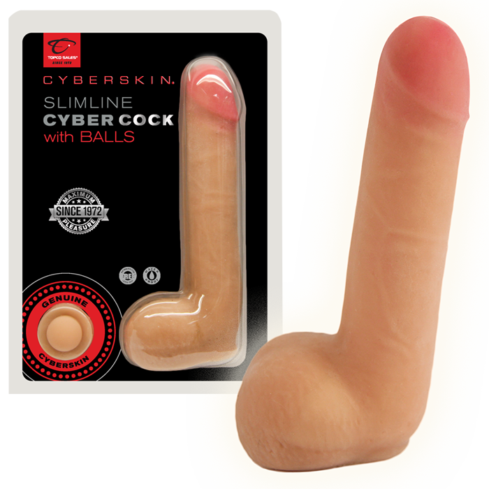    CyberSkin SlimLine CyberCock with Balls, Light