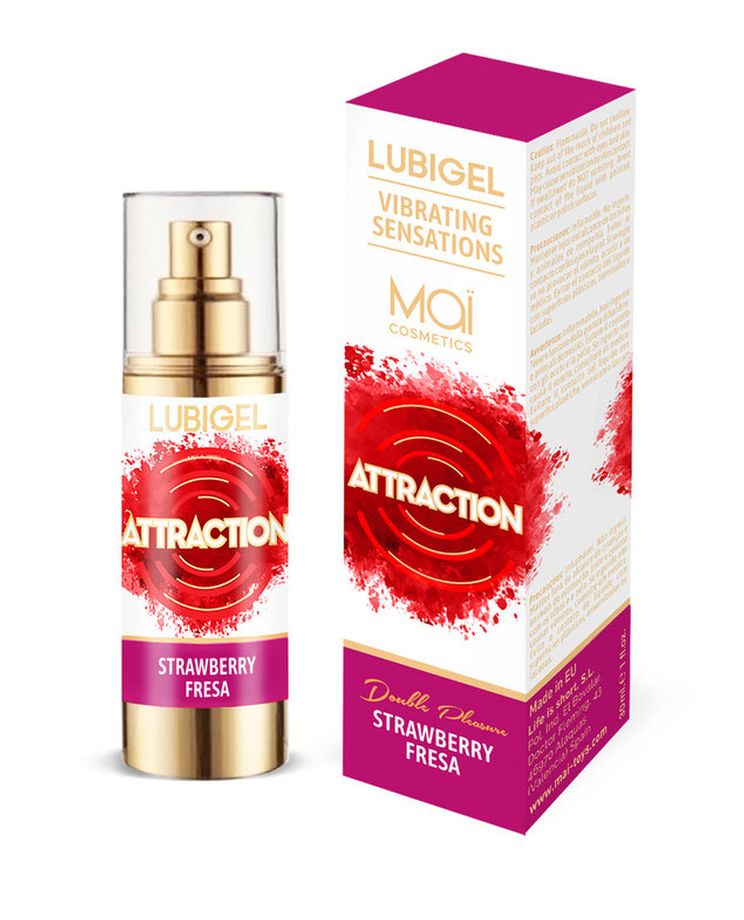 LUBIGEL        INTIMATE GEL  WITH LIQUID VIBRATOR EFFECT MAI ATTRACTION STRAWBERRY 30 ML