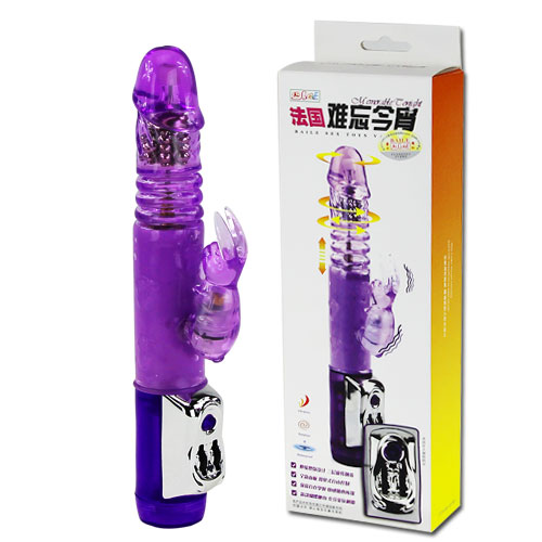 Вибромассажер с поступательными движениями и клиторальным стимулятором Вибромассажер с поступательными движениями и клиторальным стимулятором