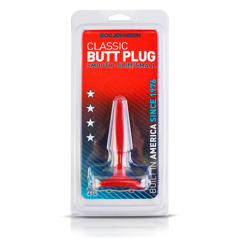 �������� ������ ������� ����� Butt Plugs Smooth Classic Slim/Small - Red