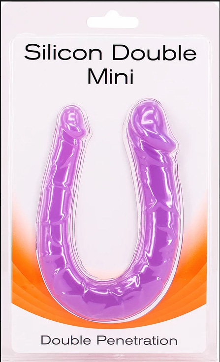 Двусторонний минифаллоимитатор Silicon Double Mini фиолетовый Двусторонний минифаллоимитатор Silicon Double Mini фиолетовый
