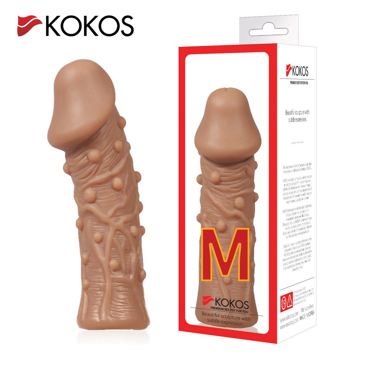 Насадка реалистик на фаллос, с пупырышками, размер M, EXTREME SLEEVE ES.006 Насадка реалистик на фаллос, с пупырышками, размер M, EXTREME SLEEVE ES.006