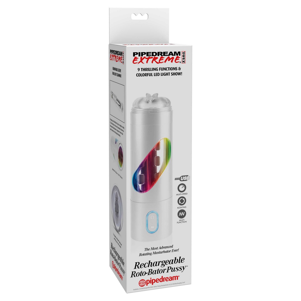 �����������-������� ������ � ���������� Pipedream Extreme Toyz Rechargeable Roto-Bator Pussy